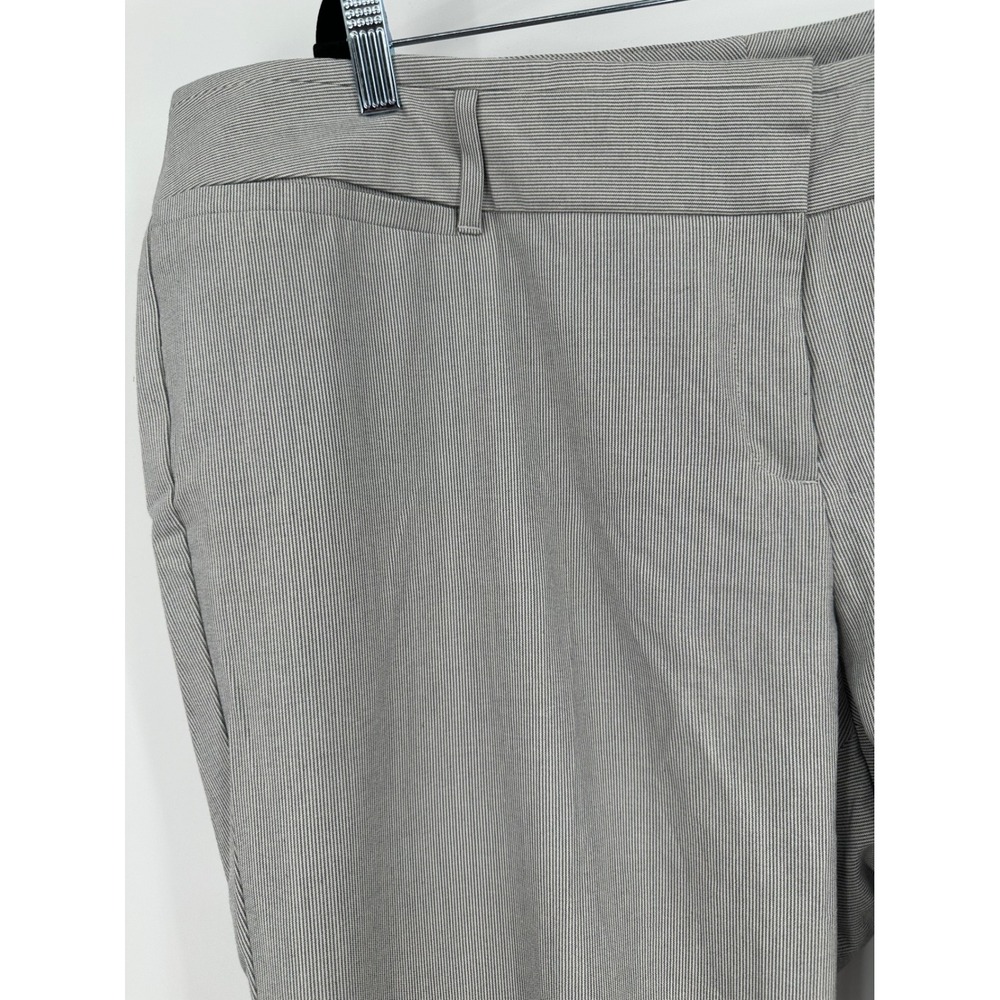 Worthington Curvy Fit Ankle Pants Grey Stripe Plus Size 20W NWT Minimalist chic - Picture 3 of 7